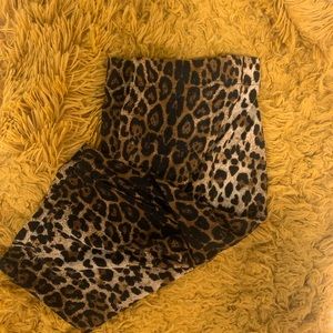 Cheetah print biker shorts